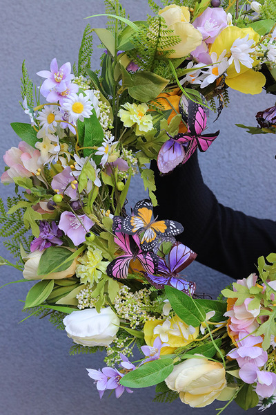 Motyla Wiosna, wianek na drzwi