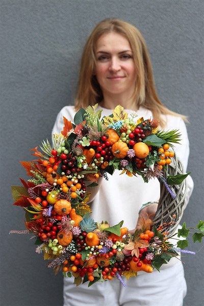 Jesienna Melona 2, jesienny wianek z dyniami