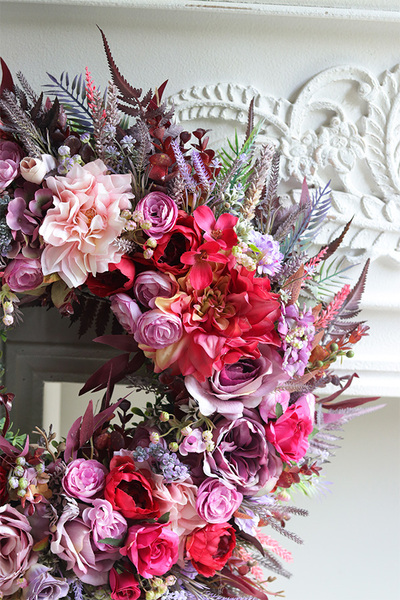 Melise Morelia, fioletowo-różowy wianek kwiatowy