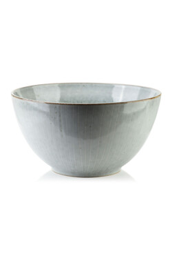 Organica, ceramiczna miska w prążki, śr.24cm