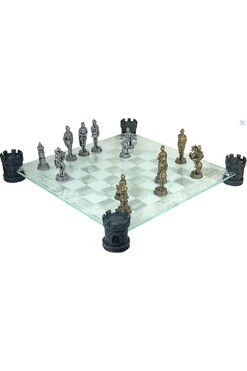 ekskluzywne Szachy Rycerskie, idealne na prezent, wym.42x42cm