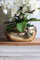 Nature&Gold, sztuczny storczyk w złotej donicy glamour