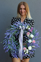 Lawendowa Symetria, wianek na drzwi