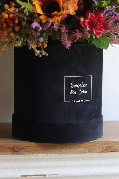 Jesienny Dom 2, welurowy flowerbox jesienny