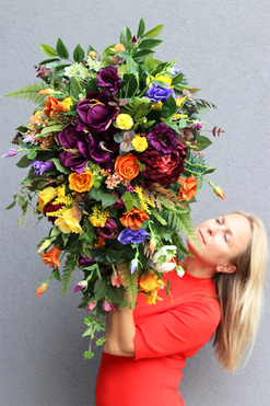 Hediana 2, jesienna wiązanka nagrobna, dł.73cm