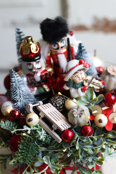 flowerbox świąteczny, Dziadek do Orzechów Mini, wym.28x33cm