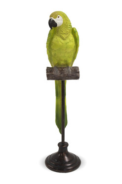 Wild, egzotyczna figurka, papuga zielona, wys.47cm