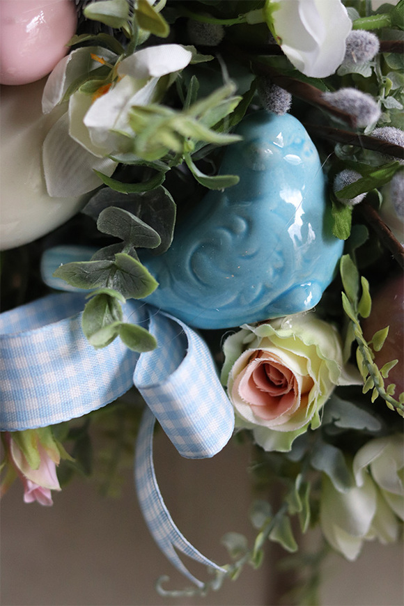 elegancki wianek wielkanocny, Green Canoe Pastels 2, śr.50cm