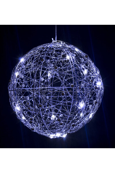 Glimmeria Silver B, kula dekoracyjna LED