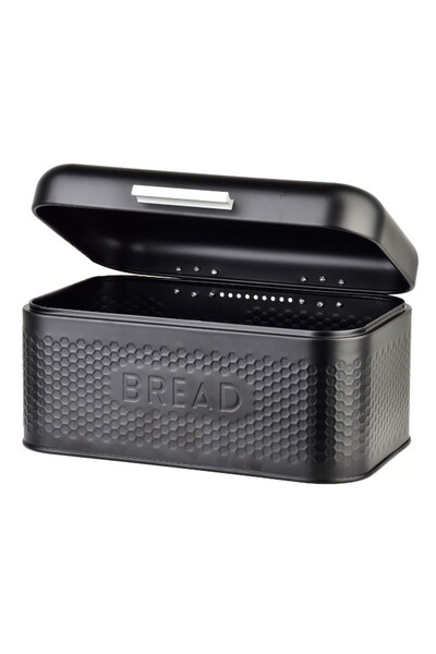 chlebak metalowy Modern Kitchen, czerń, wym.30.5x20x15cm