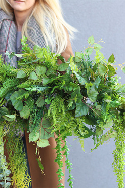 Jungle Greenora, zielona girlanda ze zwisami, dł.100cm  