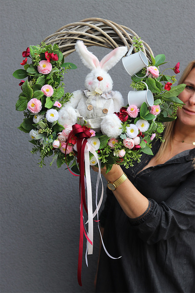 Bunny Girl, wiosenny wianek z zajączkiem