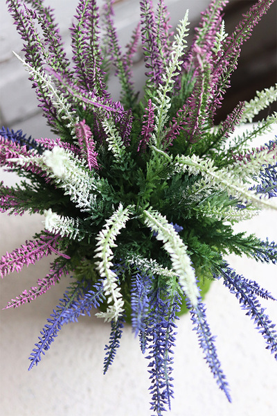 kompozycja kwiatowa w omszałym naczyniu, Wrzosy w Mchu 2, wys.35cm 