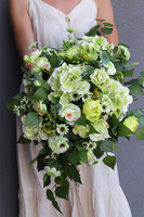 Janina Green Mini, kompozycja z zielonych kwiatów