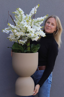 OD RĘKI Clepsidre, duży storczyk w pucharze, wys.103cm 