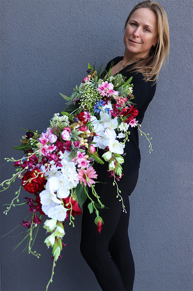 bukiet nagrobny z mieczykiem, Nefruta, dł.65cm 