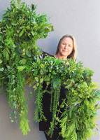 Jungle, girlanda z zielonych zwisających pędów, dł.100cm