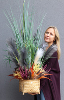 Coco Jumbo, sztuczna trawa w koszu z ziołami