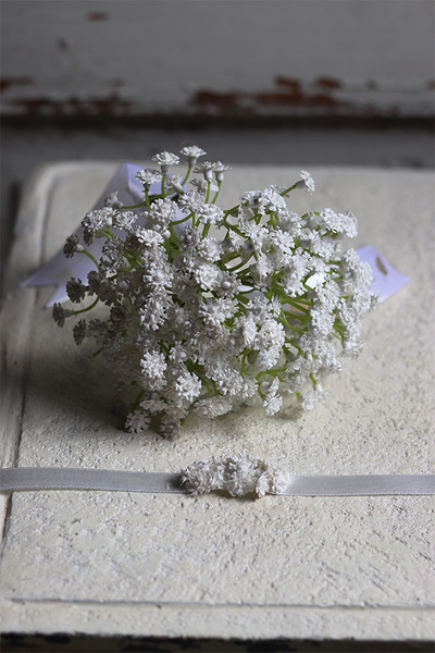 bukiet kwiatowy z gipsówki, Sakramento, dł.20cm 