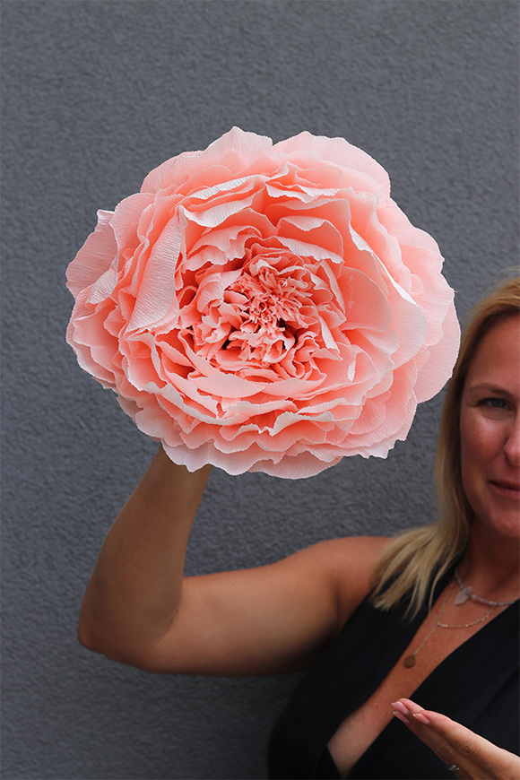 Paper Flower O, ręcznie robiony kwiat papierowy