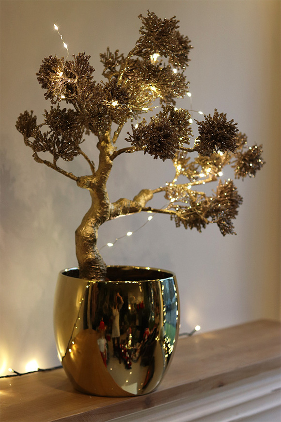 Bonsai Gold, dekoracja świąteczna LED