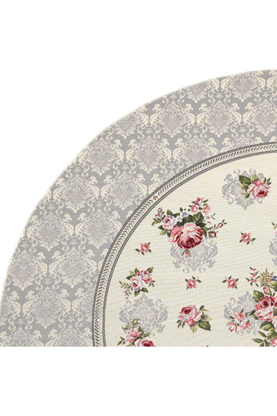 Rose Palace Grey obrus gobelinowy serweta okrągła	
