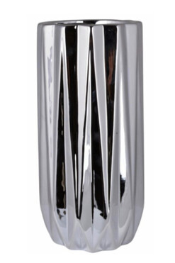 Silversa, nowoczesny wazon, srebrny, A, wys.25cm