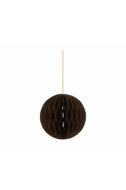 Boho Kula, świąteczne papierowe bombki, brązowe, kpl.6szt, śr.10cm