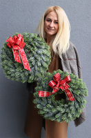 Frozen Christmas C, świąteczny wianek z kokardą