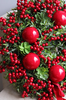 Winter Ferrari Karmin, świąteczny wianek dekoracyjny