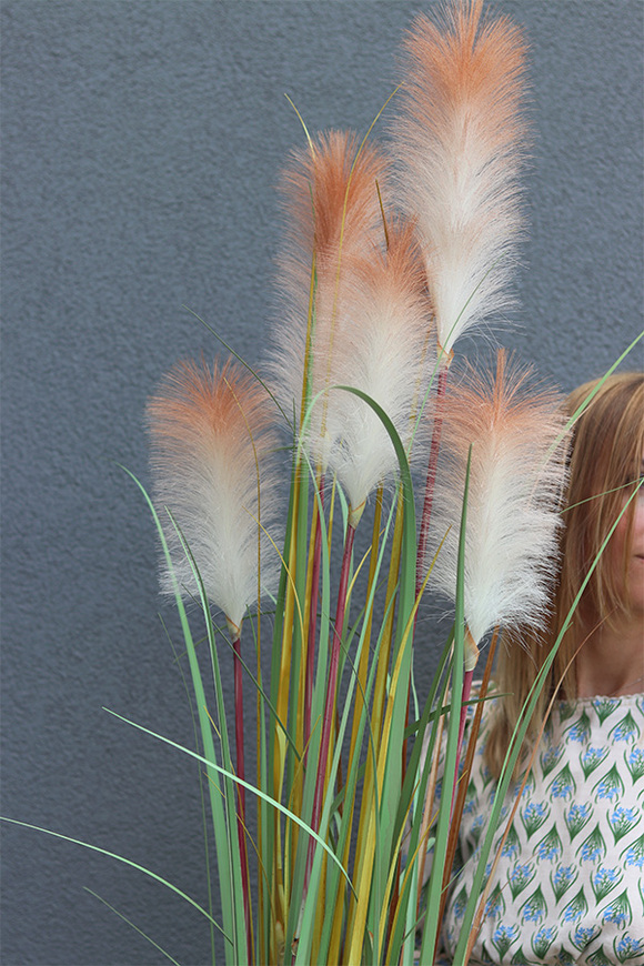 sztuczna trawa Pióropusze, beż, wys.150cm