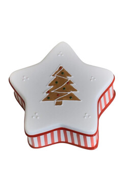 Homemade XMAS, ręcznie malowany pojemnik na ciastka B, wym.8.5x17cm