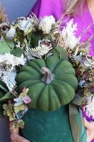 Autumn Mood Green, welurowy flowerbox jesienny, wym.45x40x42cm