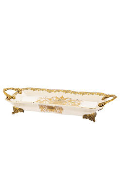 Imperial Gold, ceramiczna patera B, wym.7.5x43.5x18cm