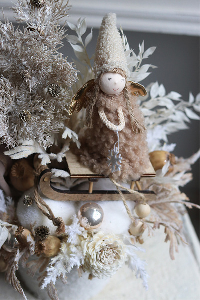 Comfort Christmas, świąteczna kompozycja w osłonce z futerkiem