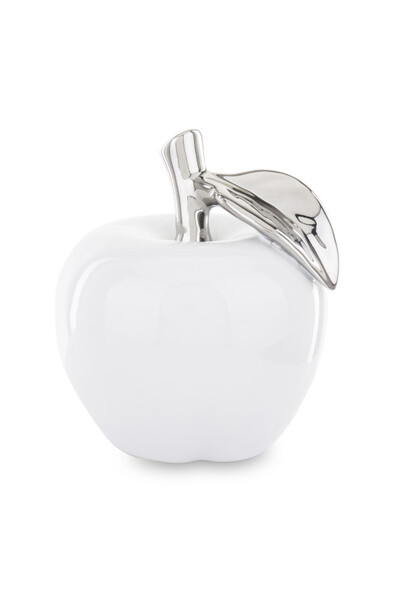 figurka ceramiczna White Apple, wys.13x11x11cm