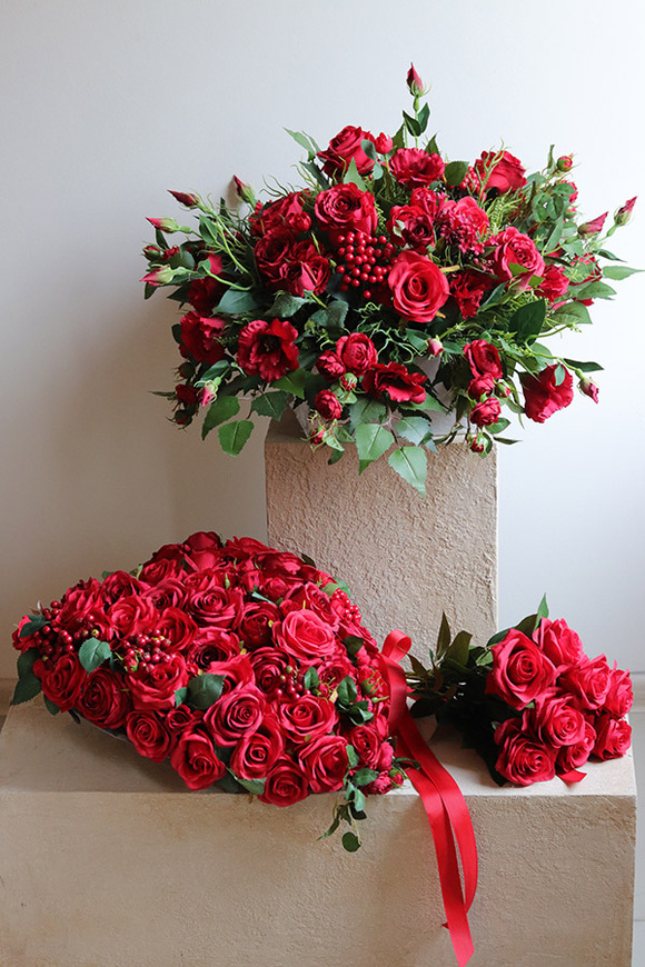 Redamo, bukiet czerwonych róż