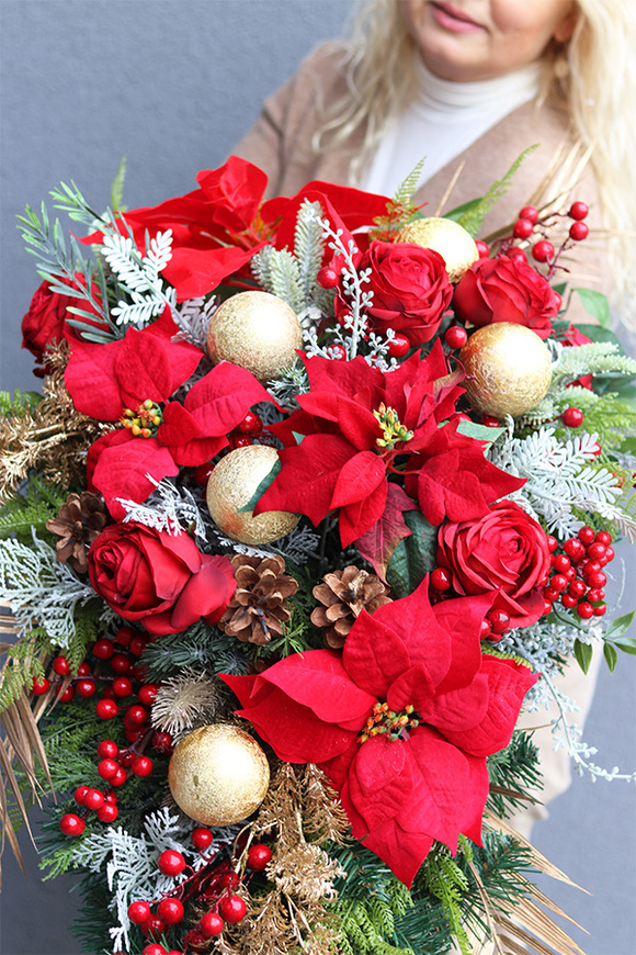 Red&Gold Premium, świąteczna wiązanka nagrobna