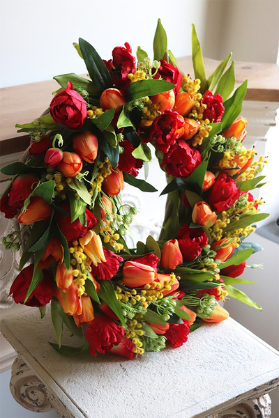 wiosenny wianek Tulipanowy Fire