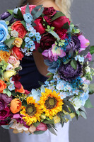 Sunny Summer, kolorowy wianek na drzwi