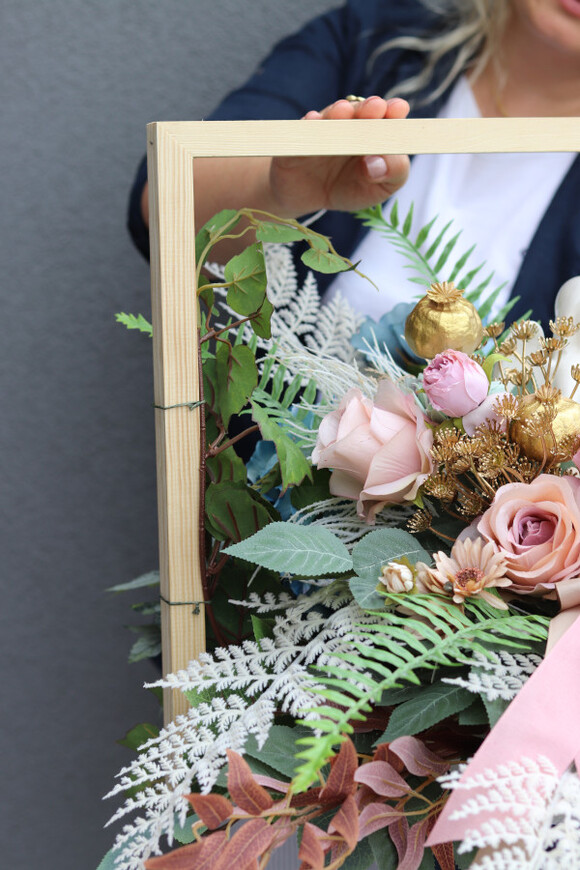 Paysage, kompozycja nagrobna w ramce