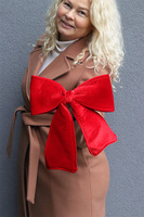 Decoratoria Red, welurowa kokarda zawieszka