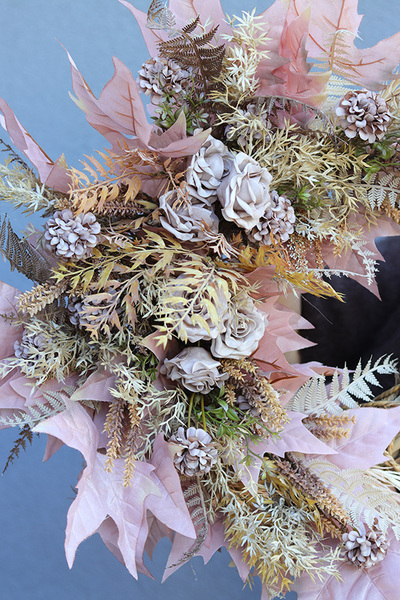 Clotilde Autumn, jesienny wianek w klimacie boho, rozp.60cm