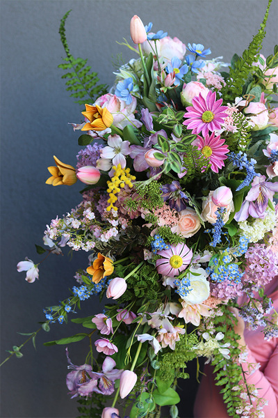 Mój Anioł Volcan, wiązanka nagrobna na tacy
