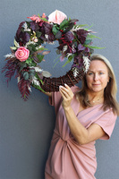 Meno, asymetryczny wianek jesienny