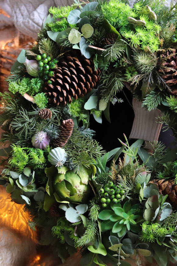 Bogactwo Lasu, zielony wianek na drzwi