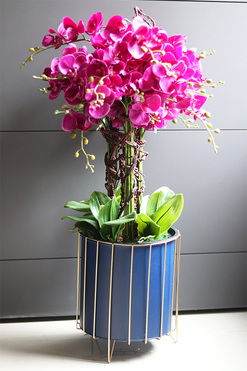 Fuksja Oceano, sztuczny storczyk w donicy na stojaku, wys.90cm 