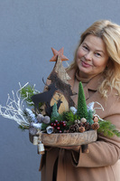 Wintery, świąteczny stroik na stół