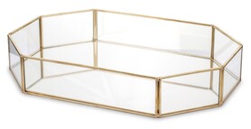 Restamo D, ośmiokątna złota taca, wym.5x30x21cm