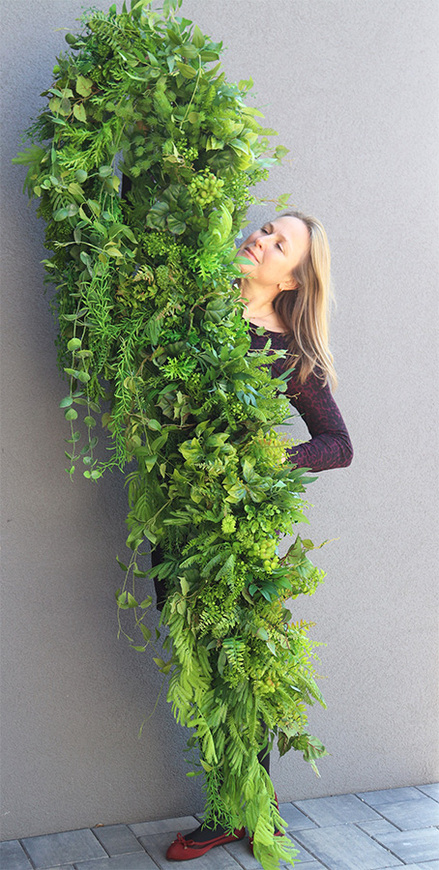 Jungle, girlanda z zielonych zwisających pędów, dł.100cm